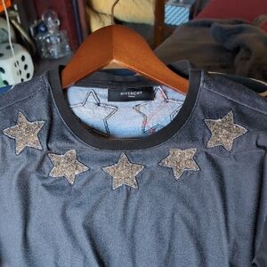Givenchy Black Stars And 7&4 short Sleeve Tee